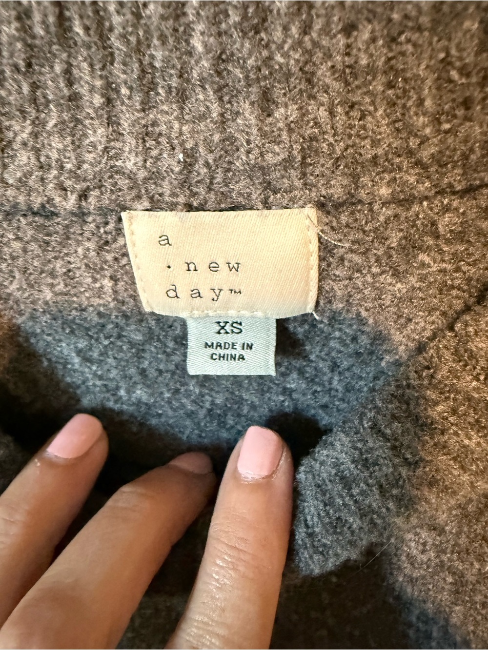 A New Day gray cozy sweater - Picture 2 of 2